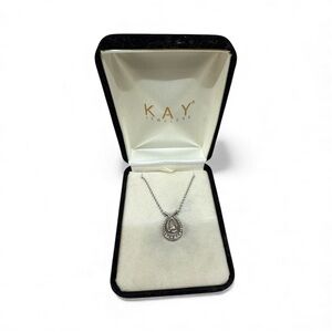Kay Jewelers Silver Teardrop Necklace